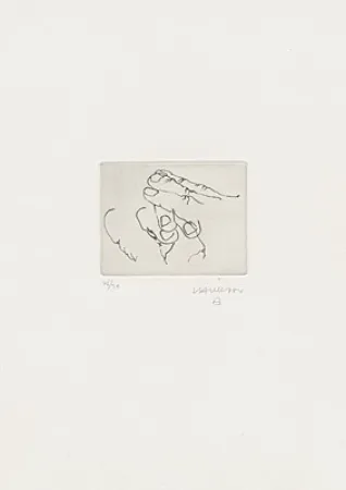 Kaltnadelradierung Chillida - Esku VIII