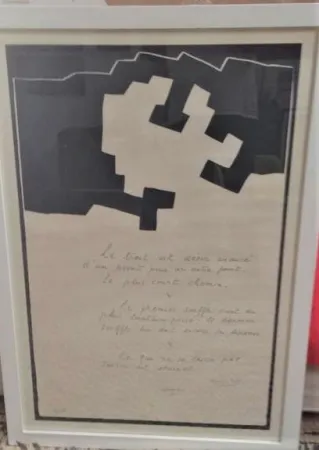 Siebdruck Chillida - Placard Jabes