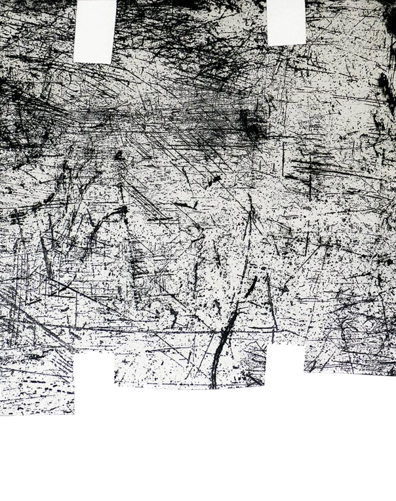 Radierung Und Aquatinta Chillida - Une helene de vent ou fumee I