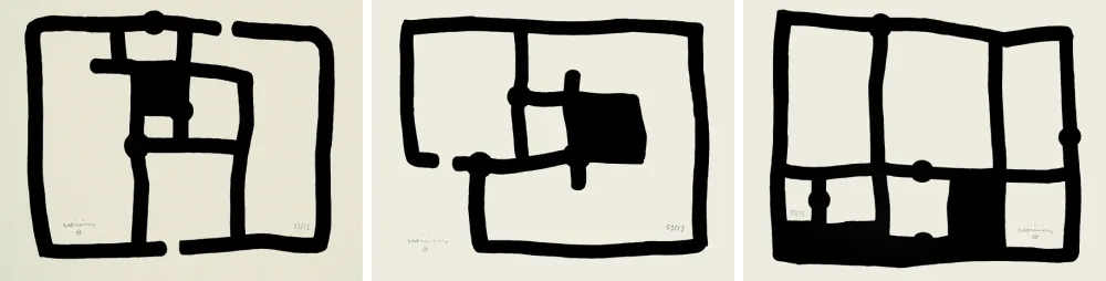 Aquatinta Chillida - Zedatu (I, III y IV)