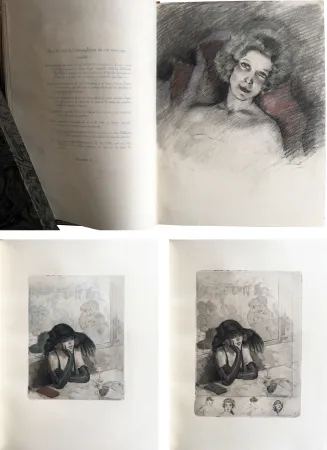 Illustriertes Buch Chimot - LA PETITE JEANNE PÂLE, suivi de la Petite Sirène du Pont des Arts (1922). 1 des 5 Japon avec dessin original et suites.‎ 