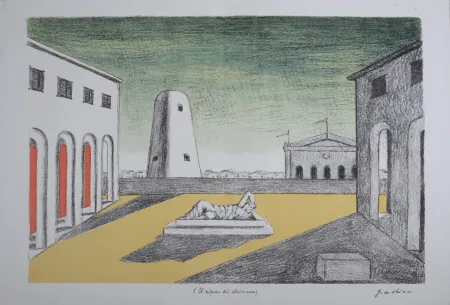 Lithographie Chirico (De) - Le repos d'Arianne