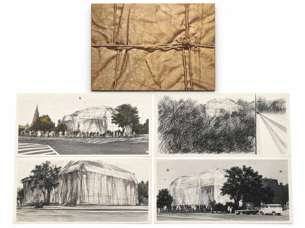 Siebdruck Christo & Jeanne-Claude - Wrapped Kunsthalle Bern, Project (complete portfolio of four)