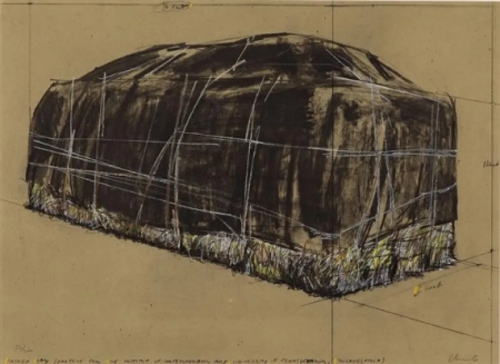 Siebdruck Christo -  PACKED HAY