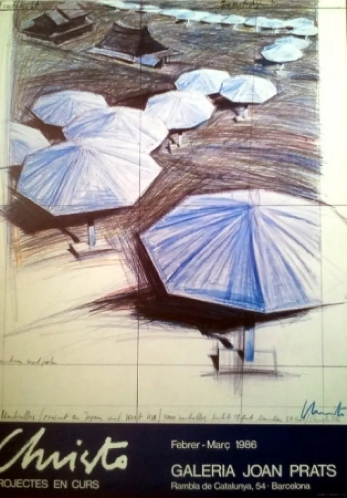 Plakat Christo - POSTER EXHIBITION 1986. HANSIGNED.