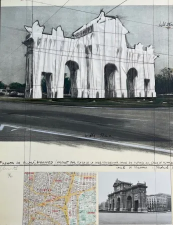 Lithographie Christo - Puerta de Alcalá, Envuelta / Proyecto para Madrid