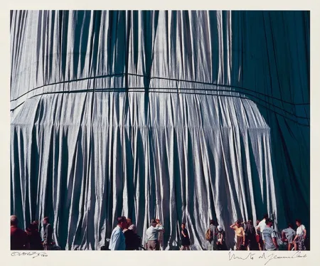 Fotografie Christo - Reichstag Mappe II, Faltenwurf