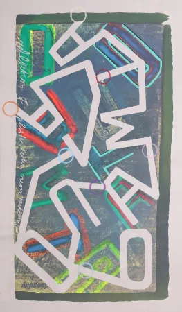 Siebdruck Chryssa - Constructions: Reflections of Plaster Letter Neon Tubing