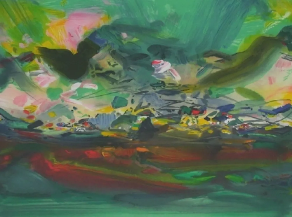 Lithographie Chu Teh Chun  - Composition