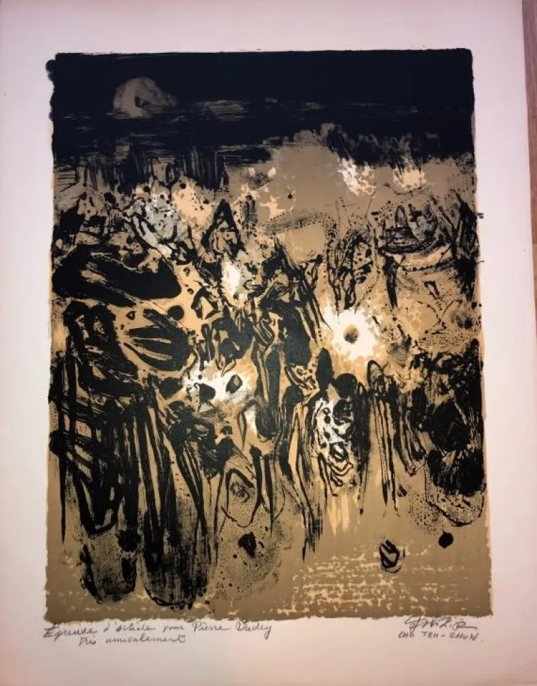 Lithographie Chu Teh Chun  - Golden Times circa 1960