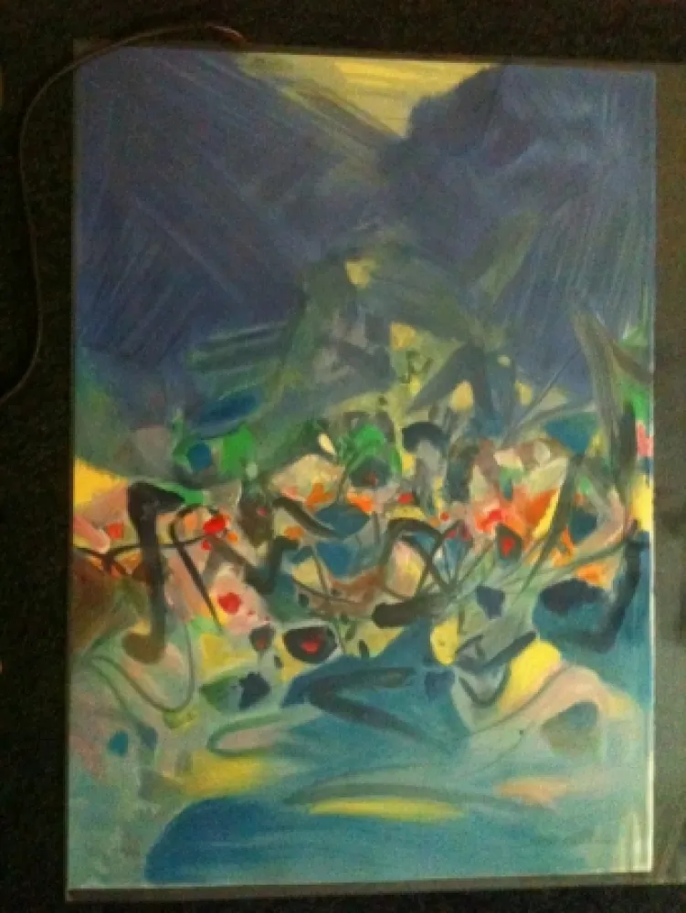 Lithographie Chu Teh Chun  - SAISON BLEUE