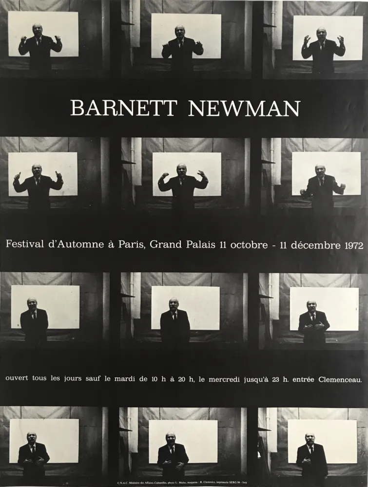 Plakat Cieslewicz  - Barnett Newman / Festival d’Automne à Paris