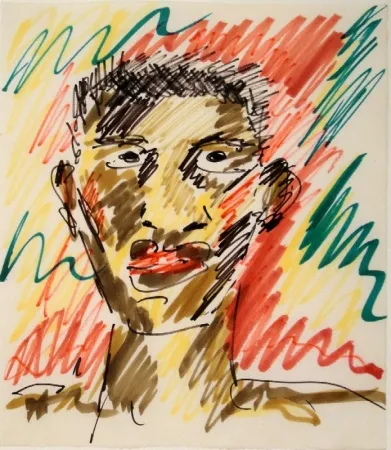 Monotypie Cihlarz - Negerkopf