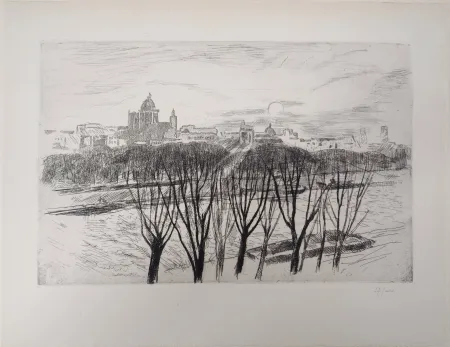 Stich Clairin - Vue de Paris sur la montagne Saint-Geneviève