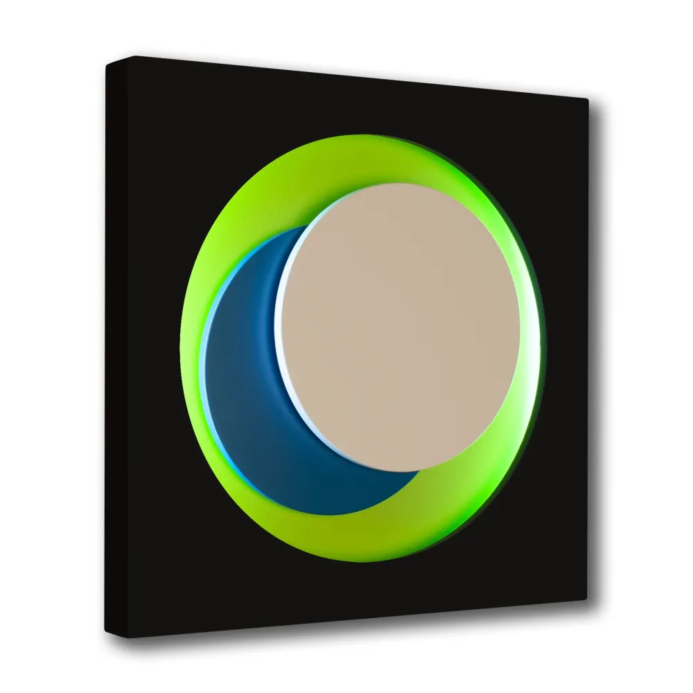 Holzschnitt Claisse - Cercle Noir et Vert