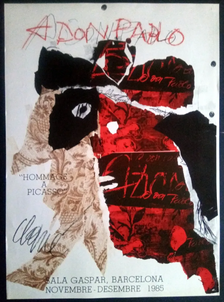 Plakat Clavé - Antoni Clavé - A Don Pablo - Sala Gaspar 1985