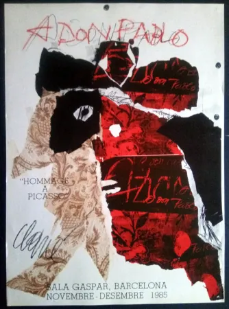 Plakat Clavé - Antoni Clavé - A Don Pablo - Sala Gaspar 1985