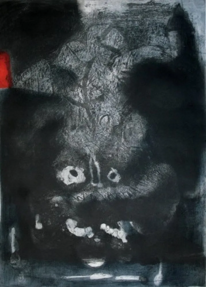 Radierung Und Aquatinta Clavé - Guerrier