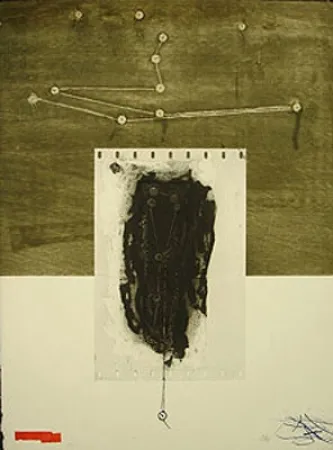 Radierung Clavé - LES CORDES MUETTES