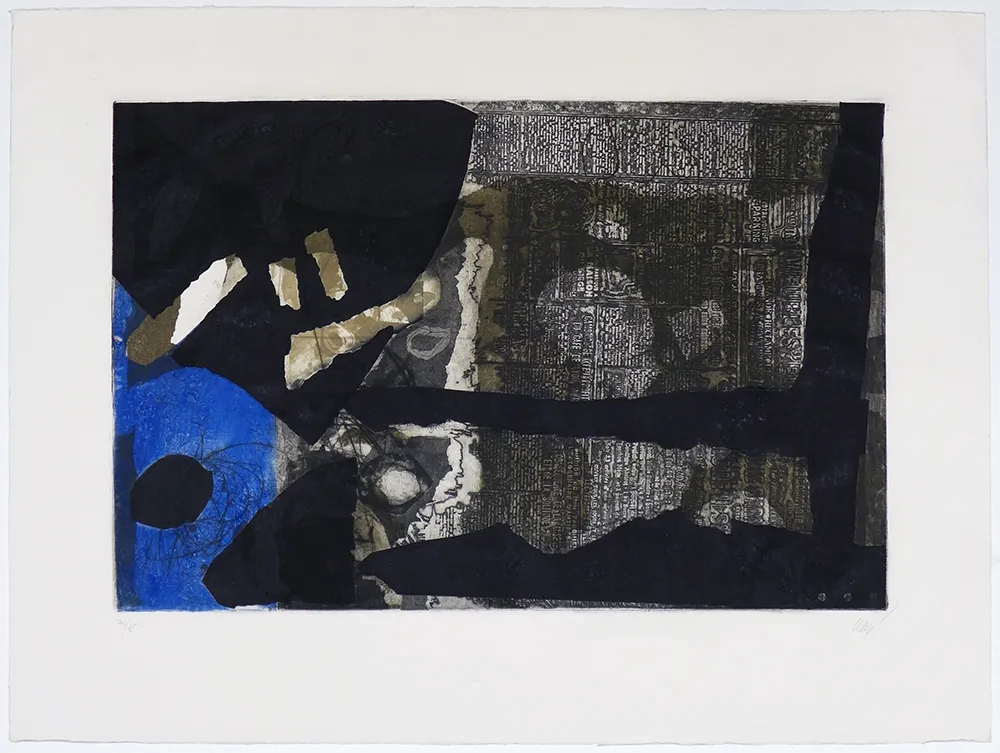 Stich Clavé - Ocre, noir et bleu