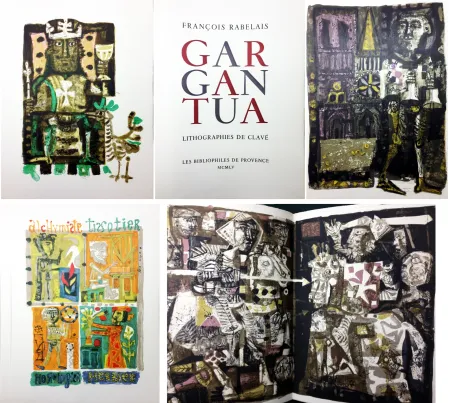 Illustriertes Buch Clavé - Rabelais. GARGANTUA. 61 lithographies originales de Clavé (1955)
