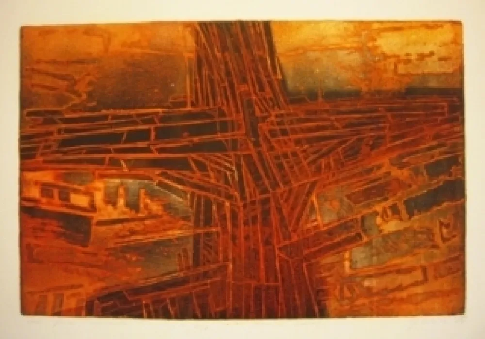 Radierung Clerté - Chantier naval