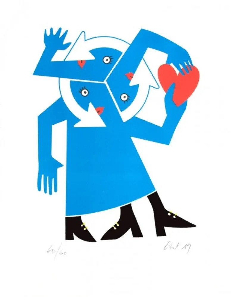 Lithographie Clet - ARLETTE / Grand-Mère Plouc