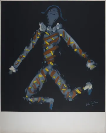 Lithographie Cocteau - Arlequin de Hambourg, 1953