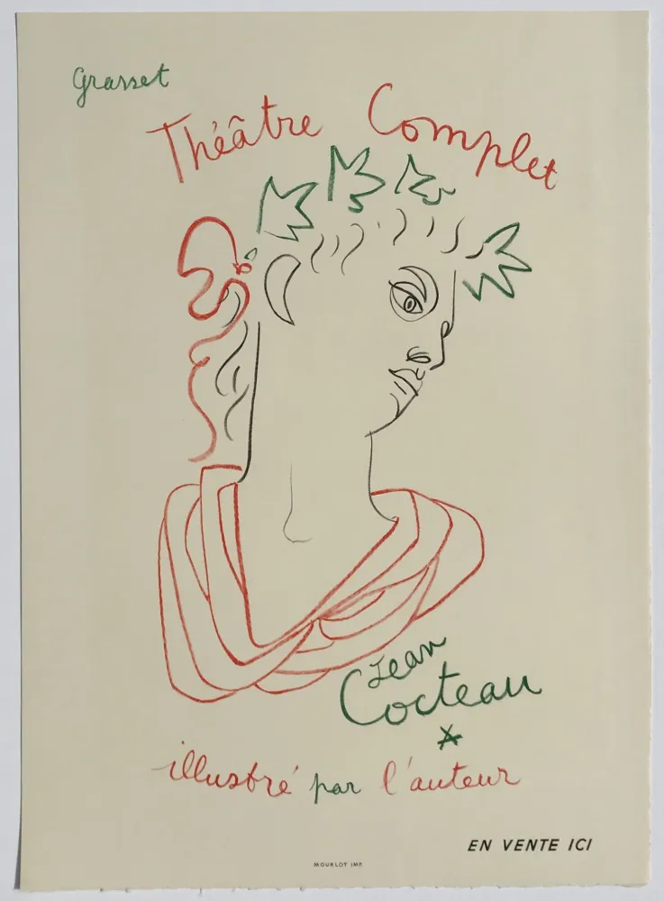 Lithographie Cocteau - Grasset Theatre Complet
