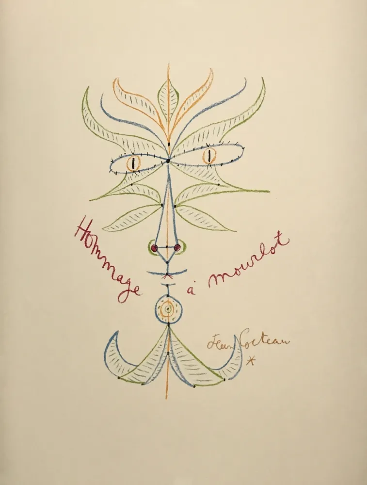 Lithographie Cocteau - Hommage a Mourlot