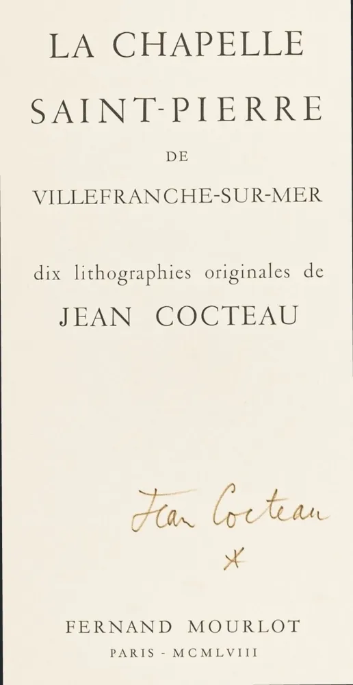 Illustriertes Buch Cocteau - La Chapelle Saint-Pierre de Villefranche-sur-Mer, Mourlot 1958