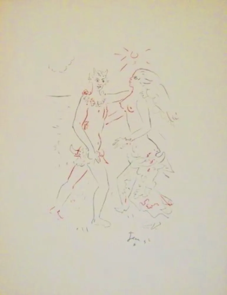 Lithographie Cocteau - L’après-midi d’un faune (Debussy)