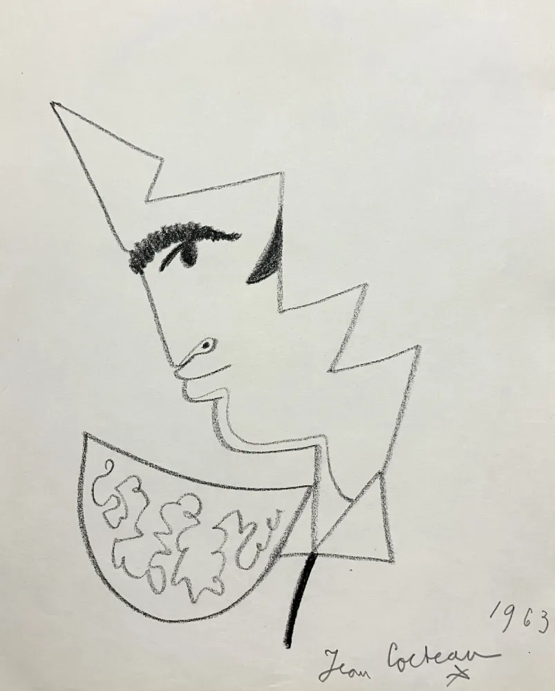Keine Technische Cocteau - Profil de Torero. 1963. Dessin 