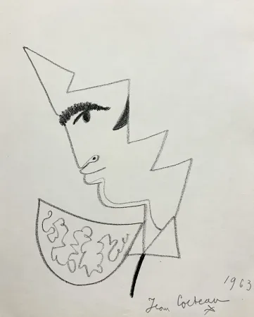 Keine Technische Cocteau - Profil de Torero. 1963. Dessin 