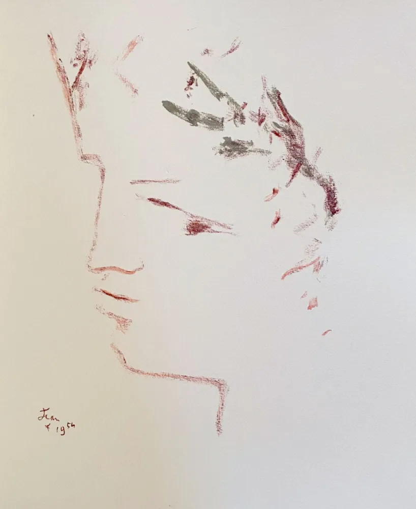 Lithographie Cocteau - Sous le manteau de feu