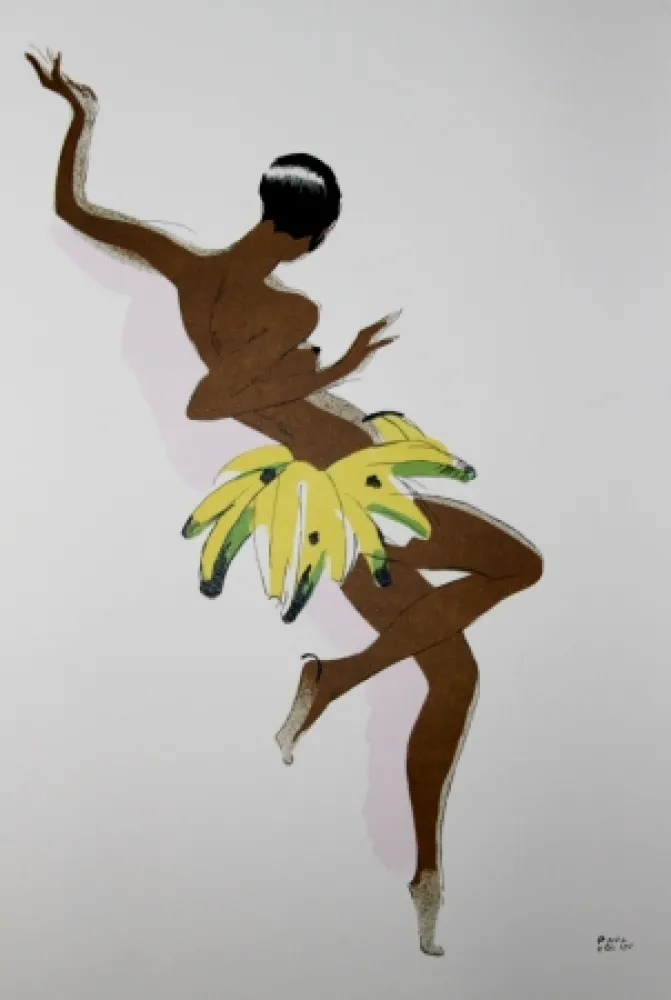 Lithographie Colin - LE TUMULTE NOIR / BLACK THUNDER - Joséphine Baker - 1927