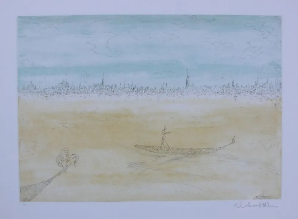 Radierung Colombotto Rosso - Senza titolo