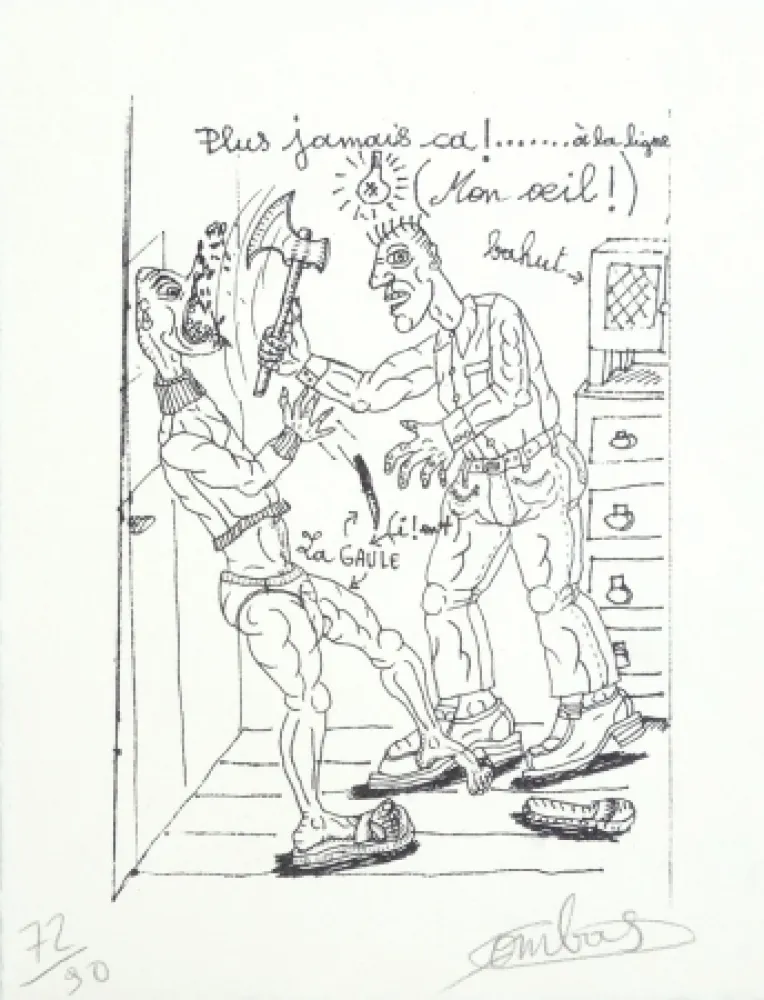 Lithographie Combas - Plus jamais ça !