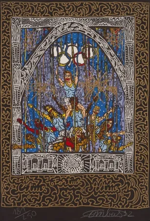 Lithographie Combas - Suite Olympic