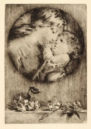 Radierung Conconi - AMOR MATERNO