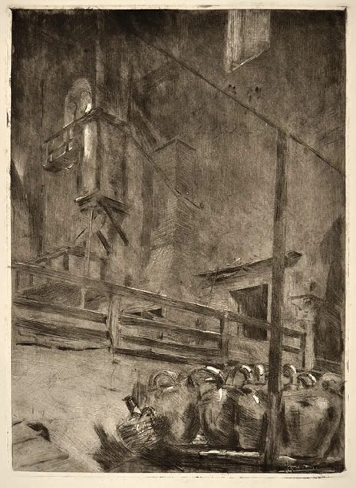 Radierung Conconi - LA CASA DEL MAGO (THE HOUSE OF THE MAGICIAN)