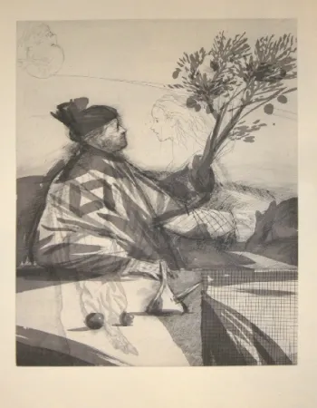 Radierung Und Aquatinta Condé -  Trialogue