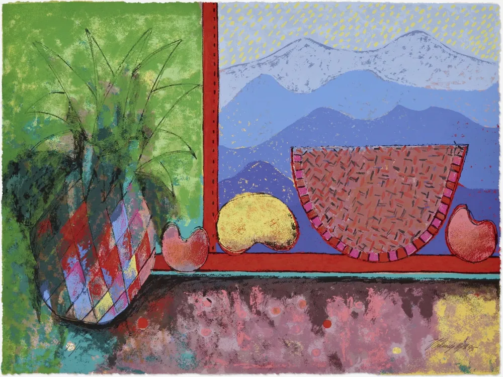 Siebdruck Cora - Still life with watermelon