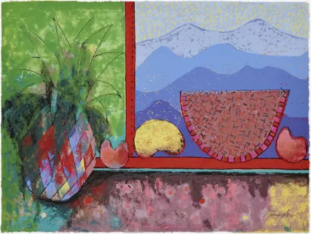 Siebdruck Cora - Still life with watermelon