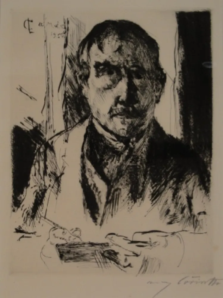 Radierung Corinth - Selbstbildnis