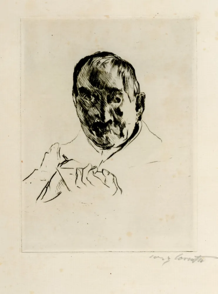 Radierung Corinth - Selbstbildnis