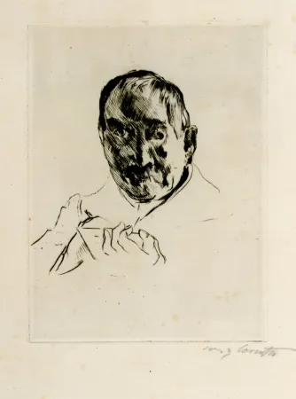 Radierung Corinth - Selbstbildnis