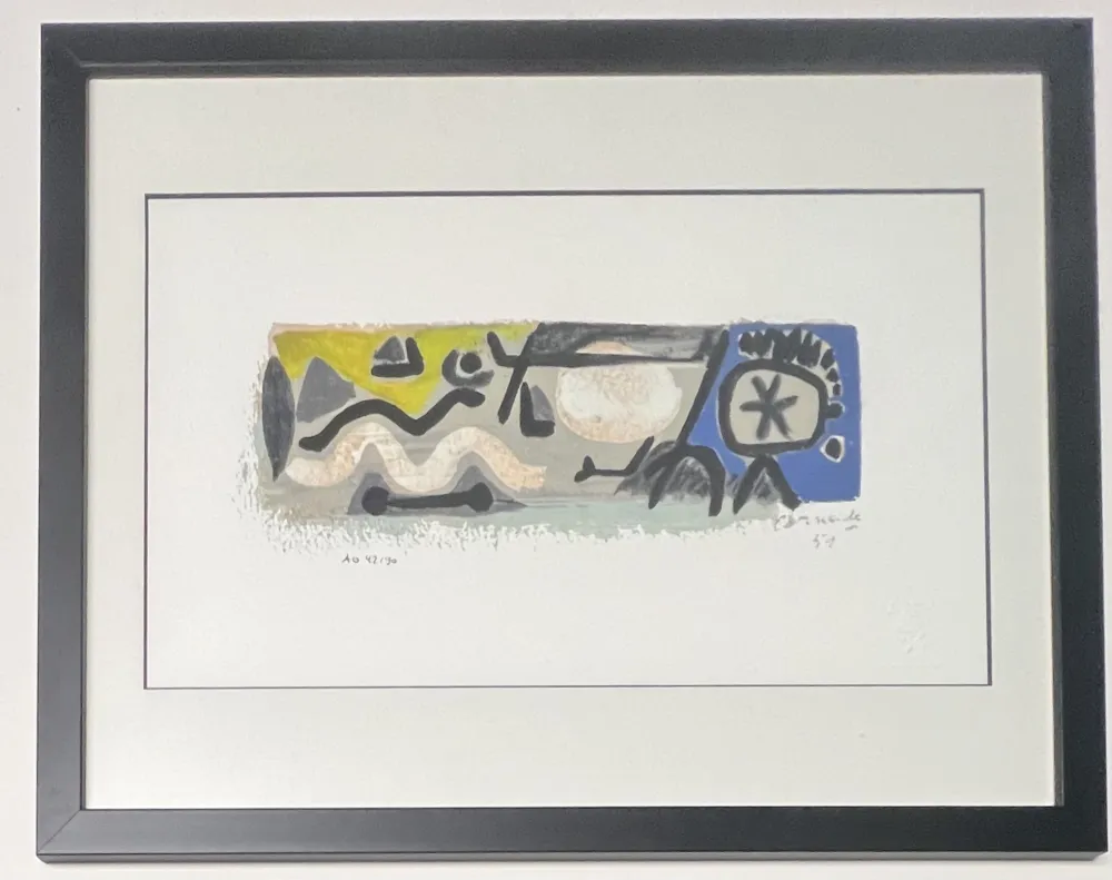 Digitale Druckgrafik Corneille - April in Jazz, 1951, AO 42/90, encadré 