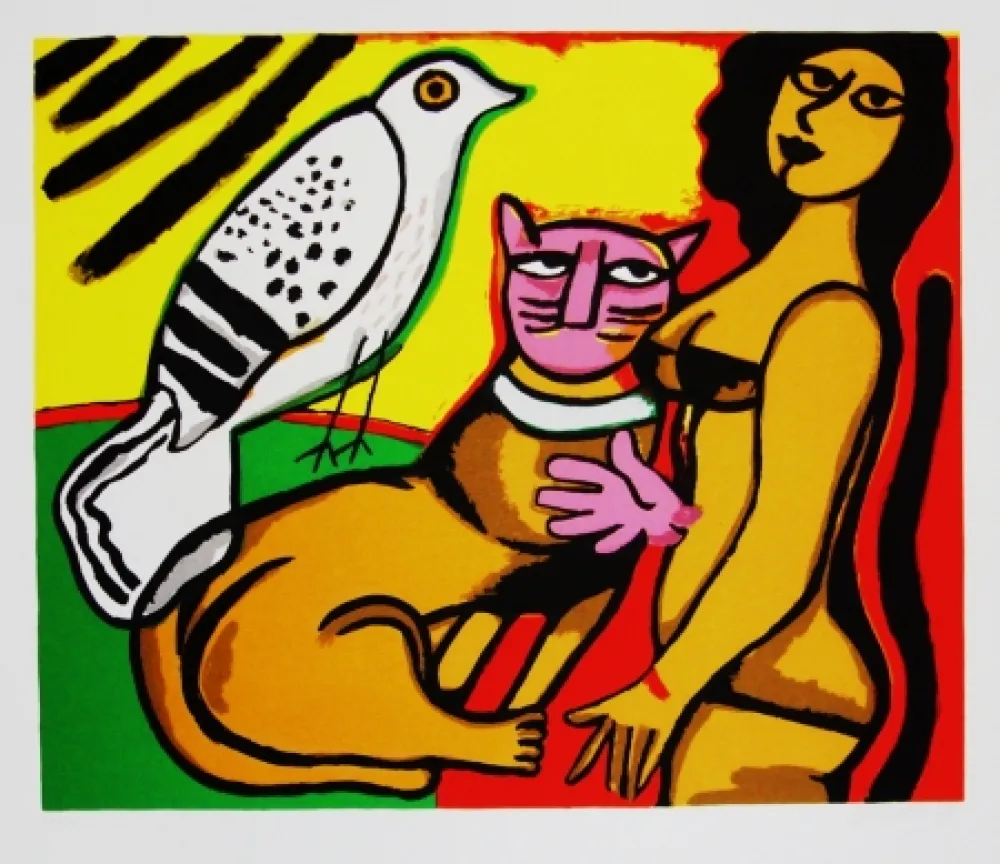 Siebdruck Corneille - Caresse