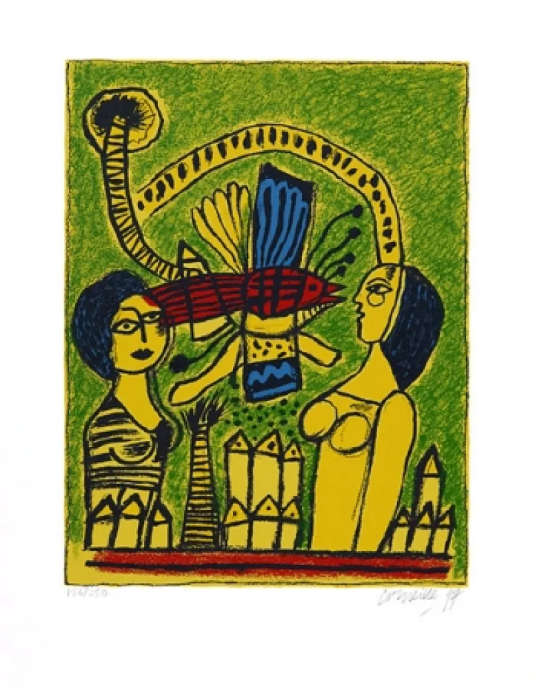 Siebdruck Corneille - Deux femmes dans la cité